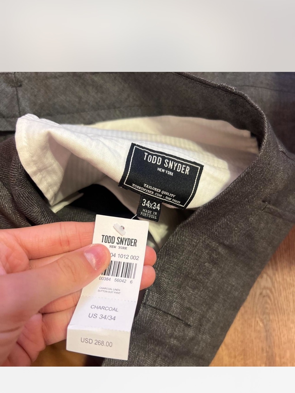 Todd Snyder Charcoal Button-Down Shirt
